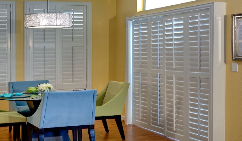 Patio Doors with Plantation Shutters in Denver
